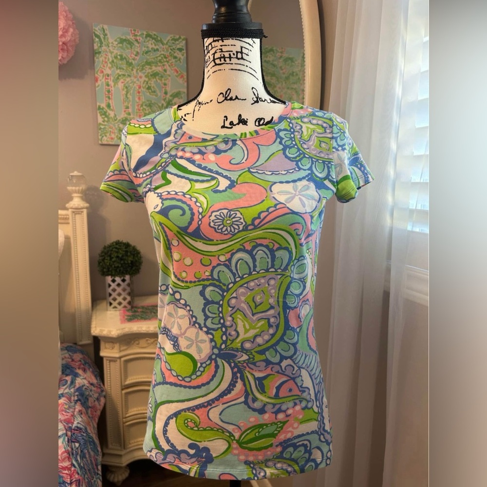 Lilly Pulitzer women’s Karrie fitted top Size XS